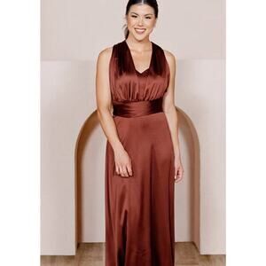 Reverly Devan Convertible Satin Dress - Size 6 - Color:
Cinnamon Rose Bridesmaid